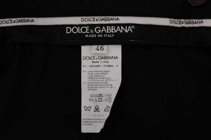 Dolce & Gabbana Elegant Slim Fit Formal Trousers in Purple