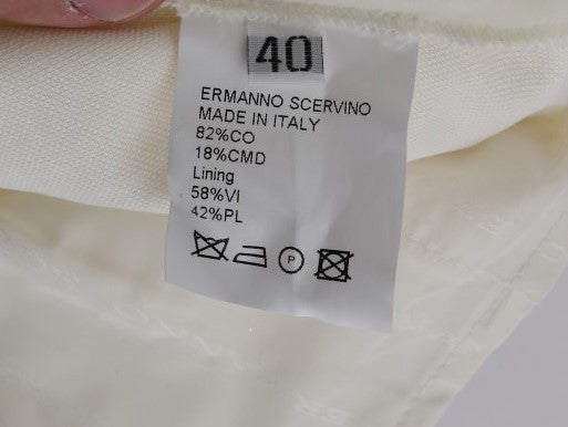 Ermanno Scervino Chic White Regular Fit Pants