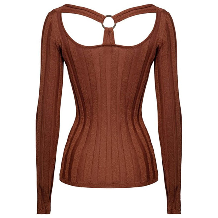 PINKO Brown Viscose Sweater