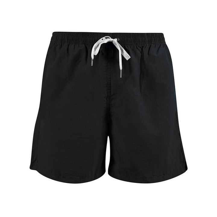 Yes Zee Black Polyester Men's Swim Short