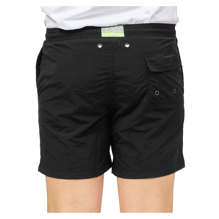 Yes Zee Black Polyester Men's Swim Short