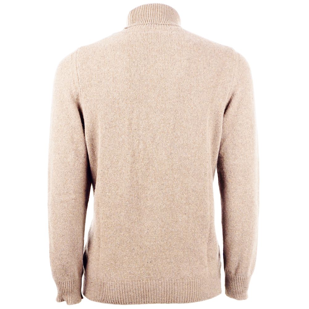 Emilio Romanelli Beige Cashmere Men Sweater