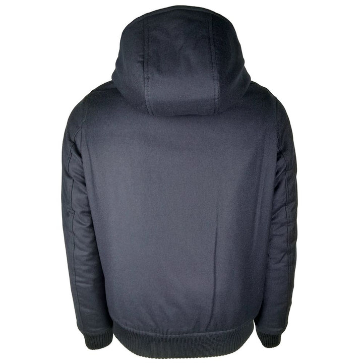 Made in Italy Elegant Wool-Cashmere Men's Jacket with Hood