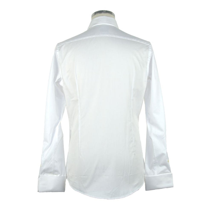 Made in Italy Elegant Ceremony White Cotton Shirt