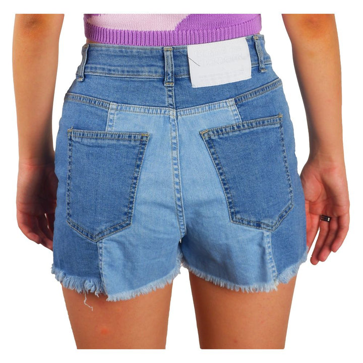 Comme Des Fuckdown Chic Raw Hem Denim Shorts