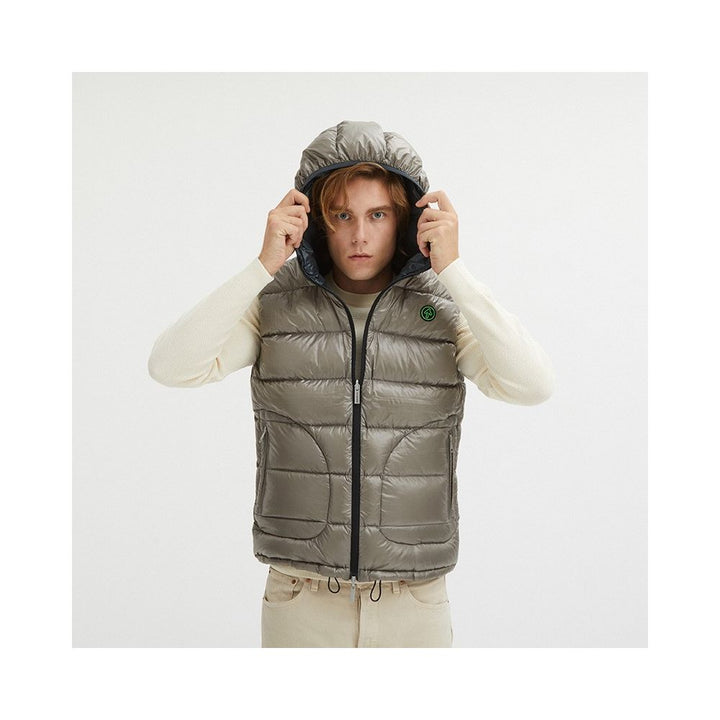 Centogrammi Gray Nylon Men's Reversible Vest