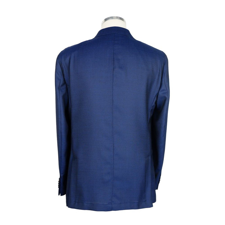 Emilio Romanelli Blue Wool Men Jacket