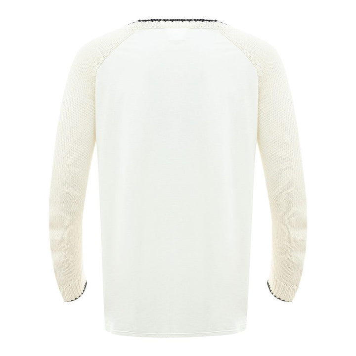 MM6 Maison Margiela Elegant White Cotton Sweater for Men