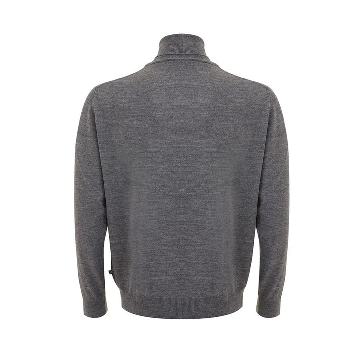 FERRANTE Elegant Gray Wool Sweater for Men