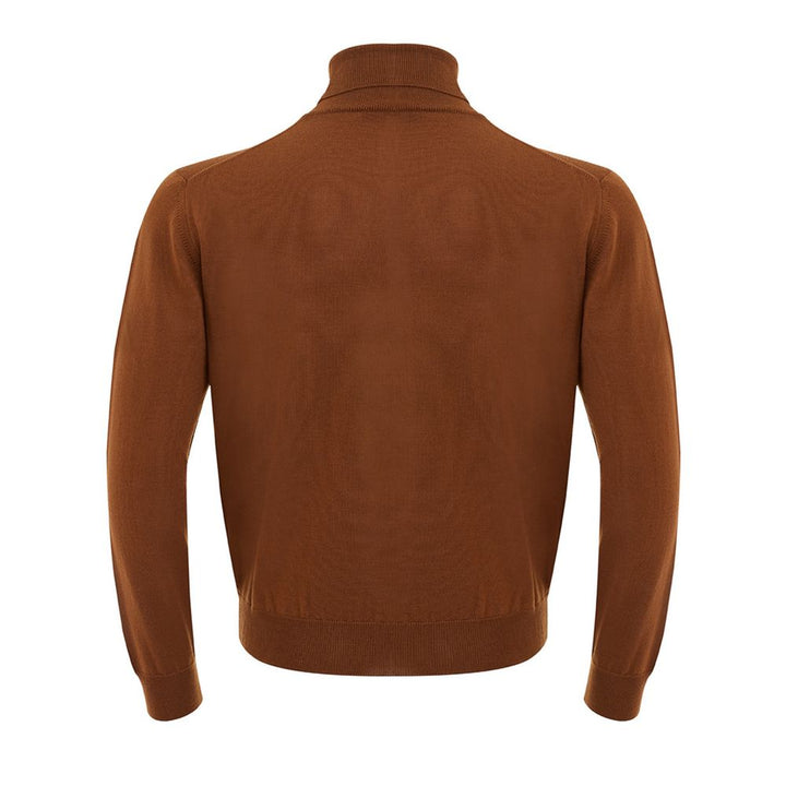 FERRANTE Elegant Brown Wool Sweater for Men