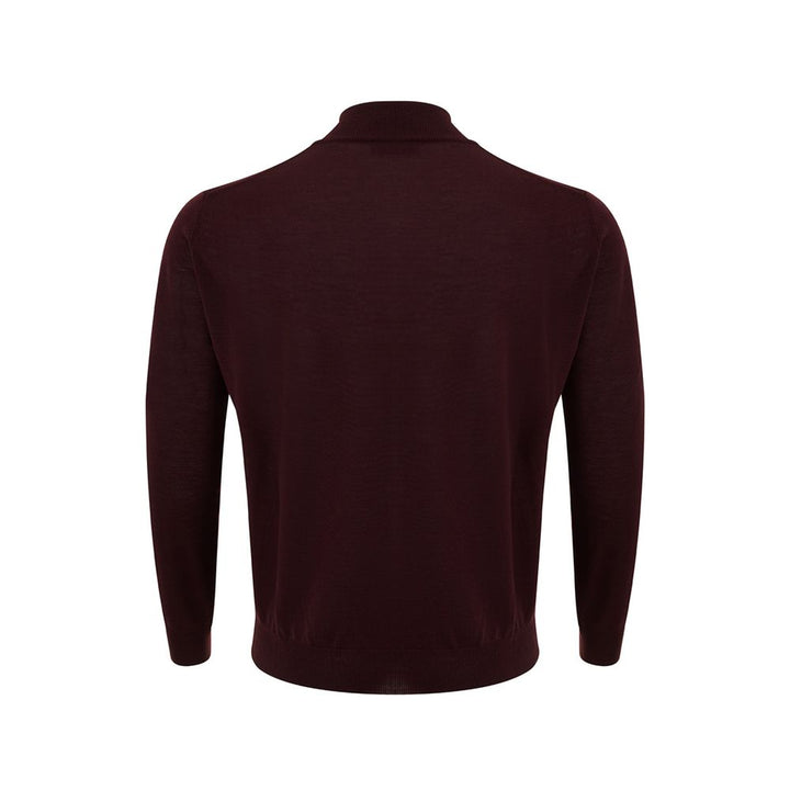 FERRANTE Elegant Red Woolen Luxury Sweater for Men