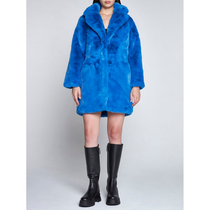 Apparis Chic Sapphire Eco-Fur Jacket – Unparalleled Warmth