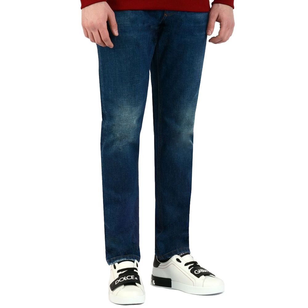 Dolce & Gabbana Blue Cotton Jeans & Pant