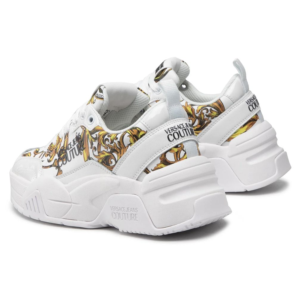 Versace Jeans White Leather Di Calfskin Sneaker