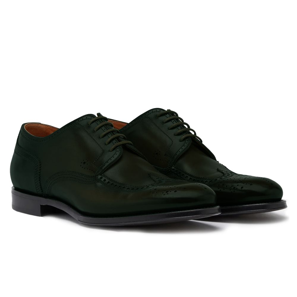 Dolce & Gabbana Green Leather Di Calfskin Formal