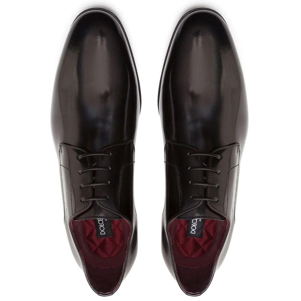 Dolce & Gabbana Black Leather Di Calfskin Formal