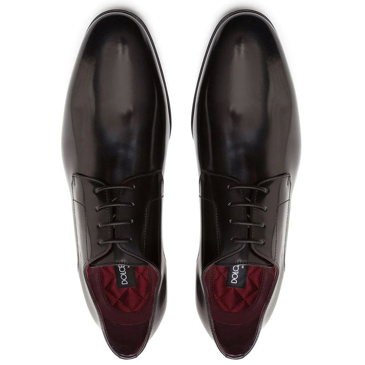 Dolce & Gabbana Black Leather Di Calfskin Formal