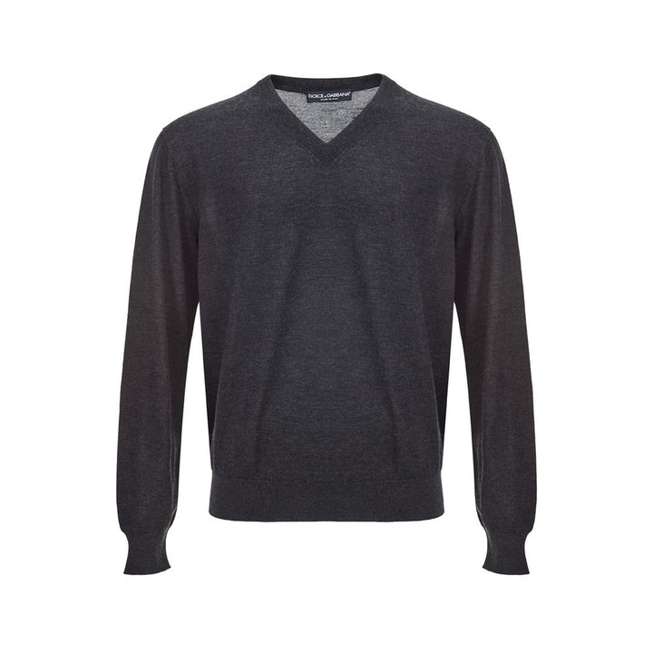 Dolce & Gabbana Elegant Gray Cashmere Sweater for Men