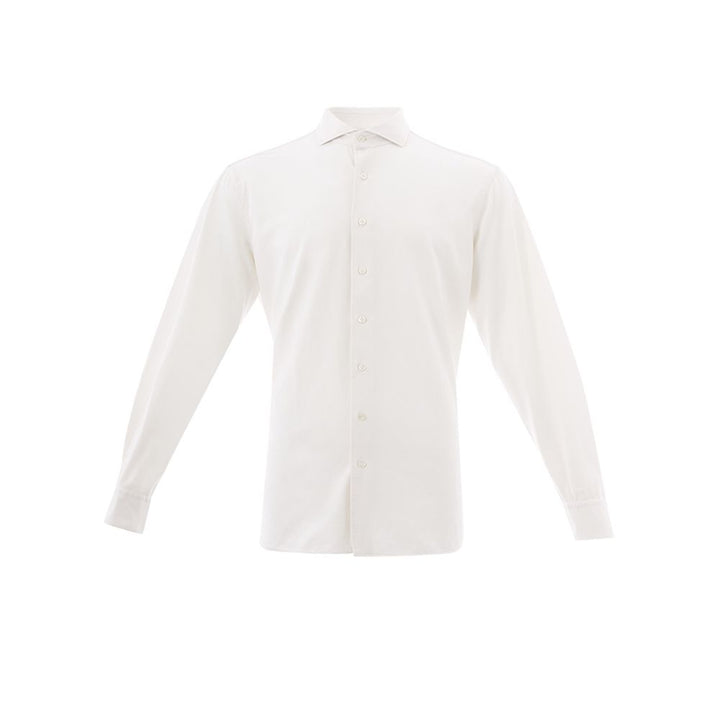 Lardini Elegant White Cotton Men's Shirt