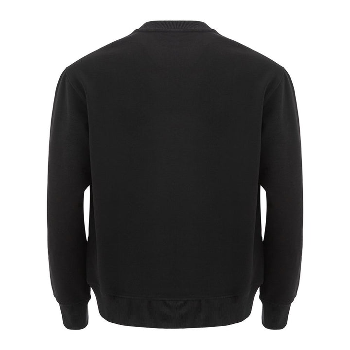 Versace Jeans Sleek Black Cotton Sweater for Men