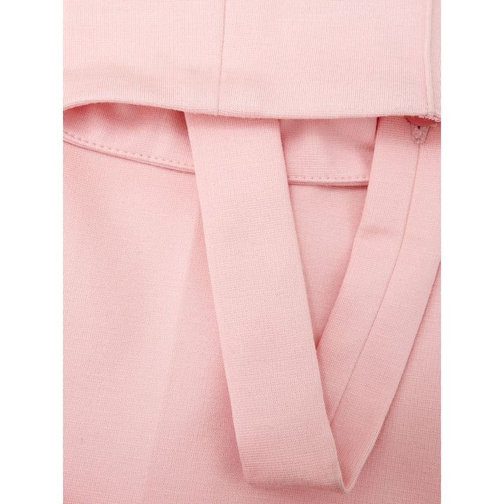 Lardini Elegant Pink Viscose Pants for Chic Style