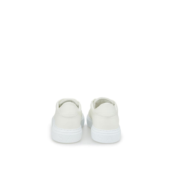 Casadei Sleek White Leather Sneakers