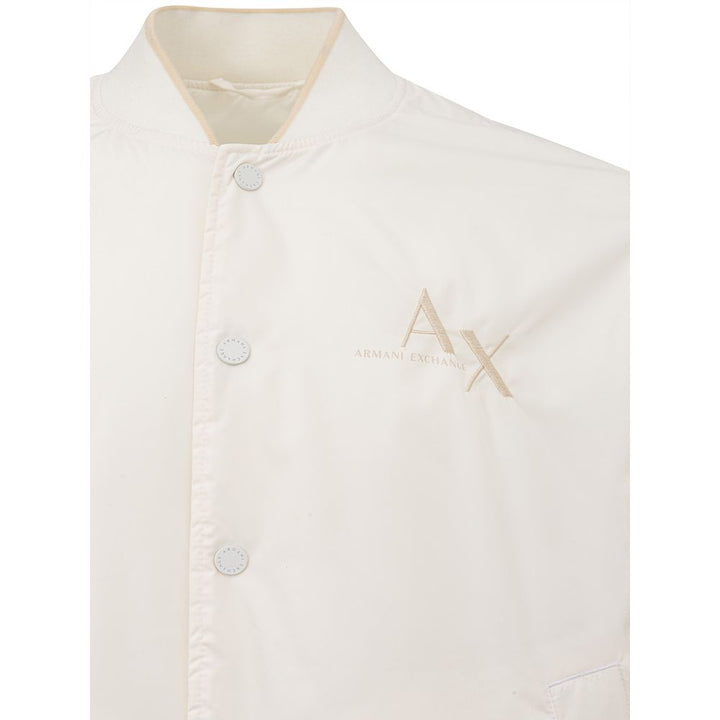 Armani Exchange Elegant White Designer Jacket for Men