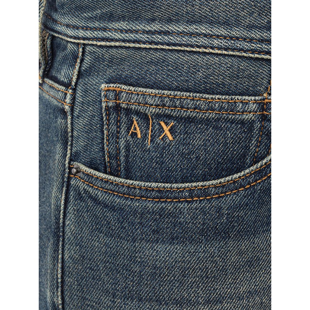 Armani Exchange Elevated Blue Cotton Denim