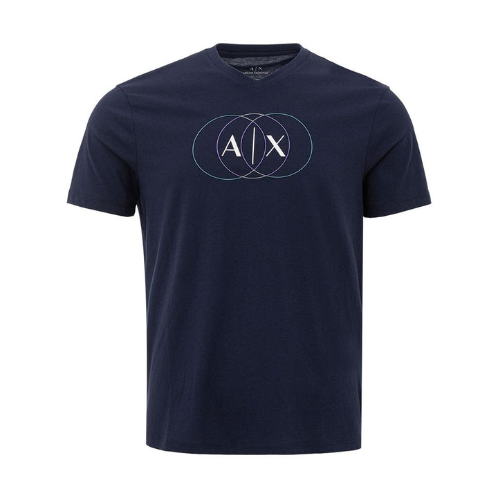 Armani Exchange Sleek Blue Cotton Tee for Men