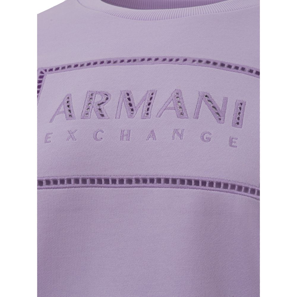 Armani Exchange Chic Purple Cotton Sweater for Women