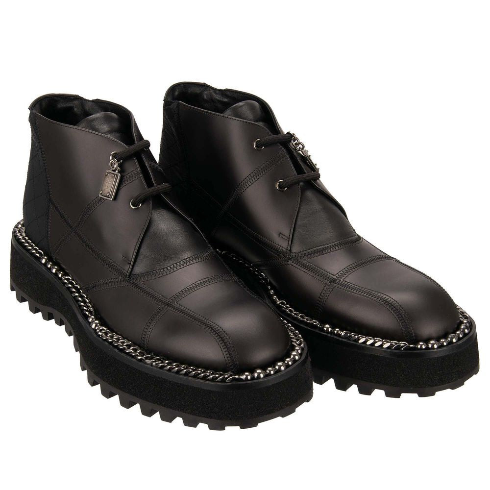 Dolce & Gabbana Black Leather Di Lambskin Boot