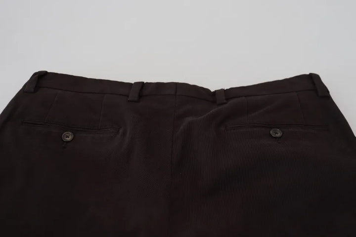 Dolce & Gabbana Brown Skinny Men Cotton Stretch Pants