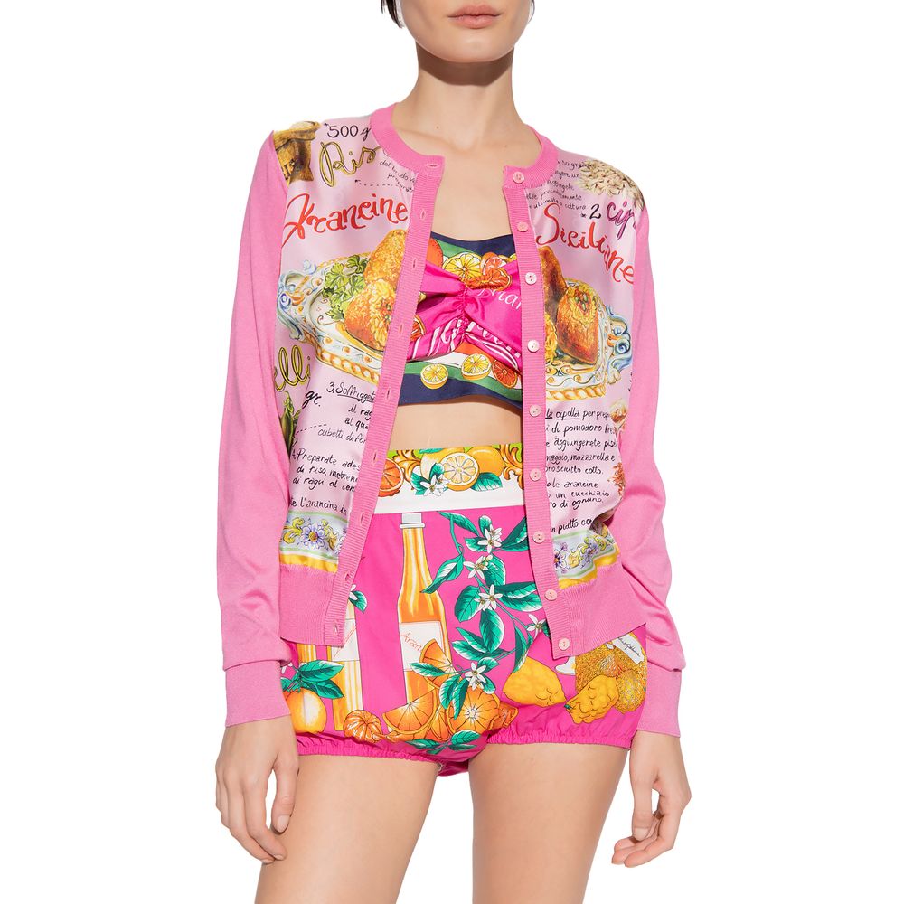 Dolce & Gabbana Pink Silk Sweater