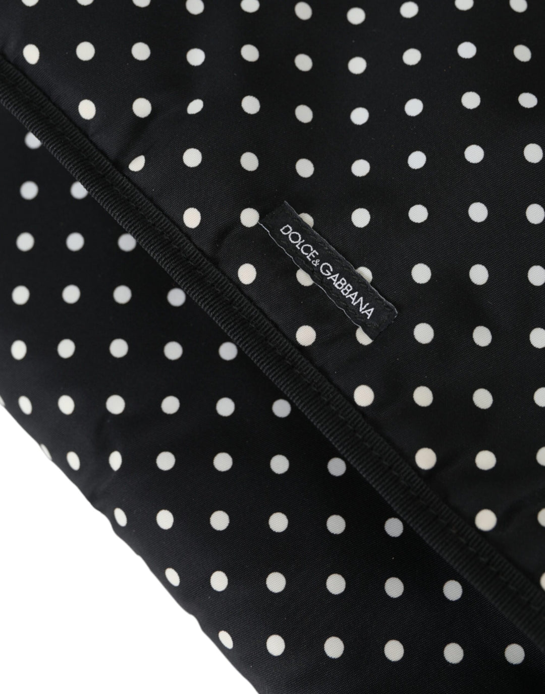 Dolce & Gabbana Black Polka Dot Changing Mat Baby Duffle Bag