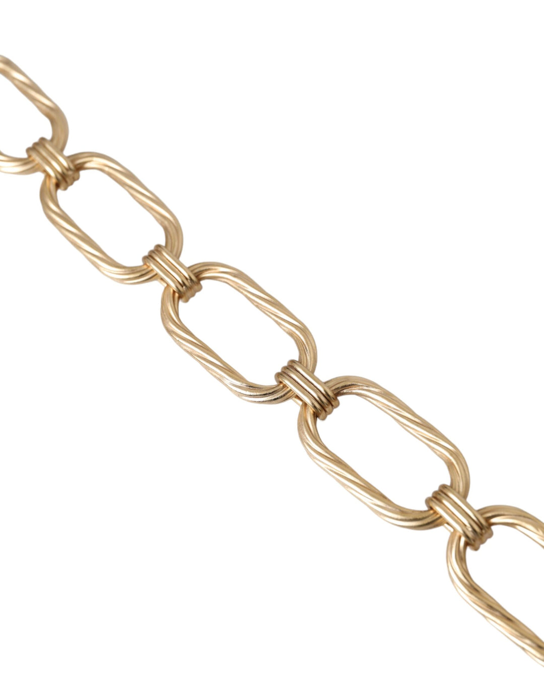 Dolce & Gabbana Gold Tone Brass Large Link Chain Jewelry Necklace