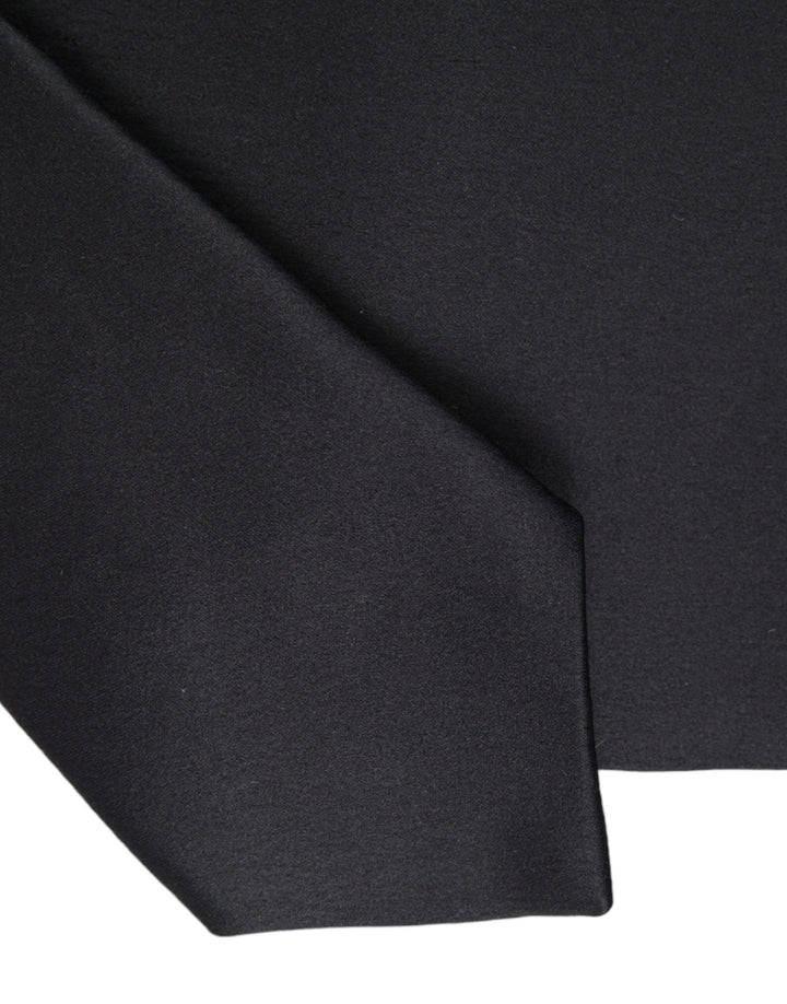 Dolce & Gabbana Black Solid Silk Adjustable Tie Men