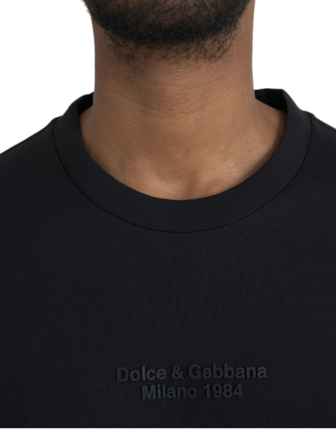 Dolce & Gabbana Black Leopard Cotton Short Sleeves T-shirt