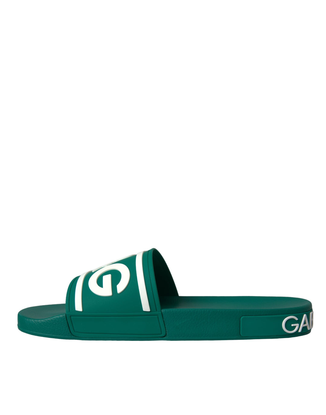 Dolce & Gabbana Green White Sandals Rubber Beachwear Shoes