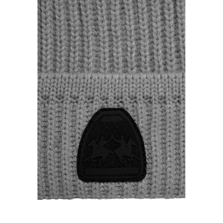 La Martina Gray Acrylic Men Beanie