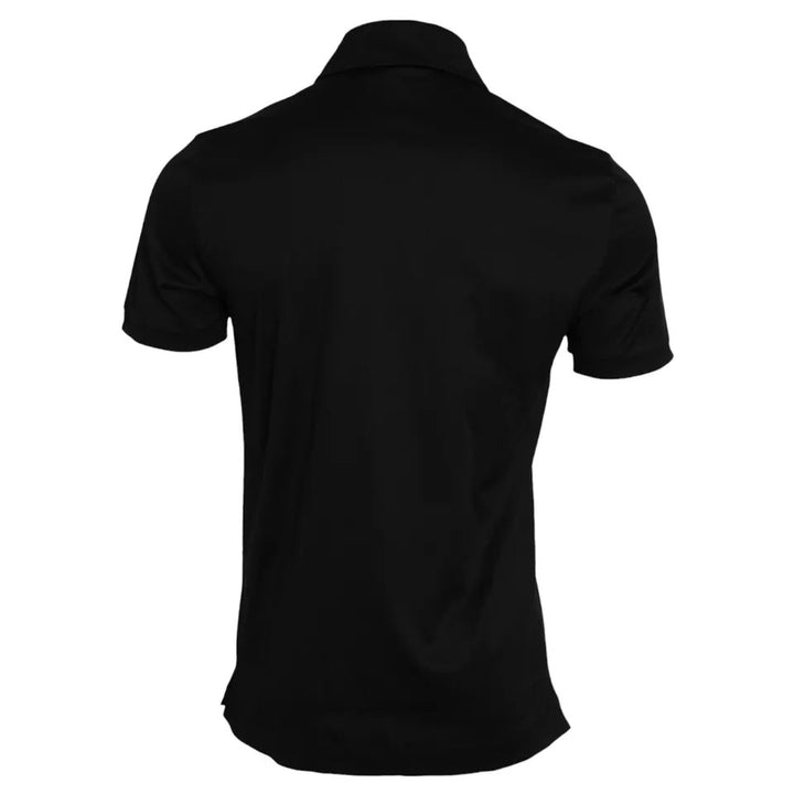 Dolce & Gabbana Black Logo Collared Cotton Polo Men T-shirt