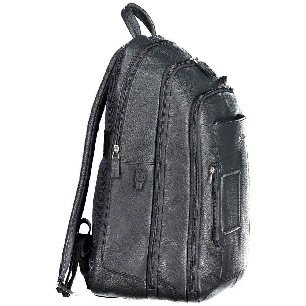 Piquadro Blue Leather Men Backpack