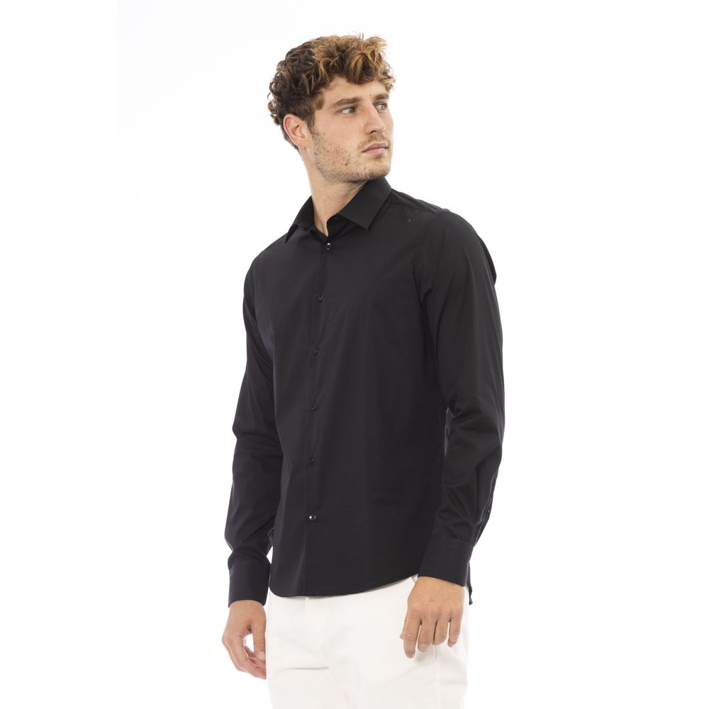 Baldinini Trend Black Cotton Men Shirt