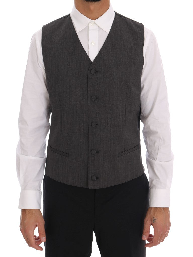 Dolce & Gabbana Elegant Black Double Breasted Wool Suit