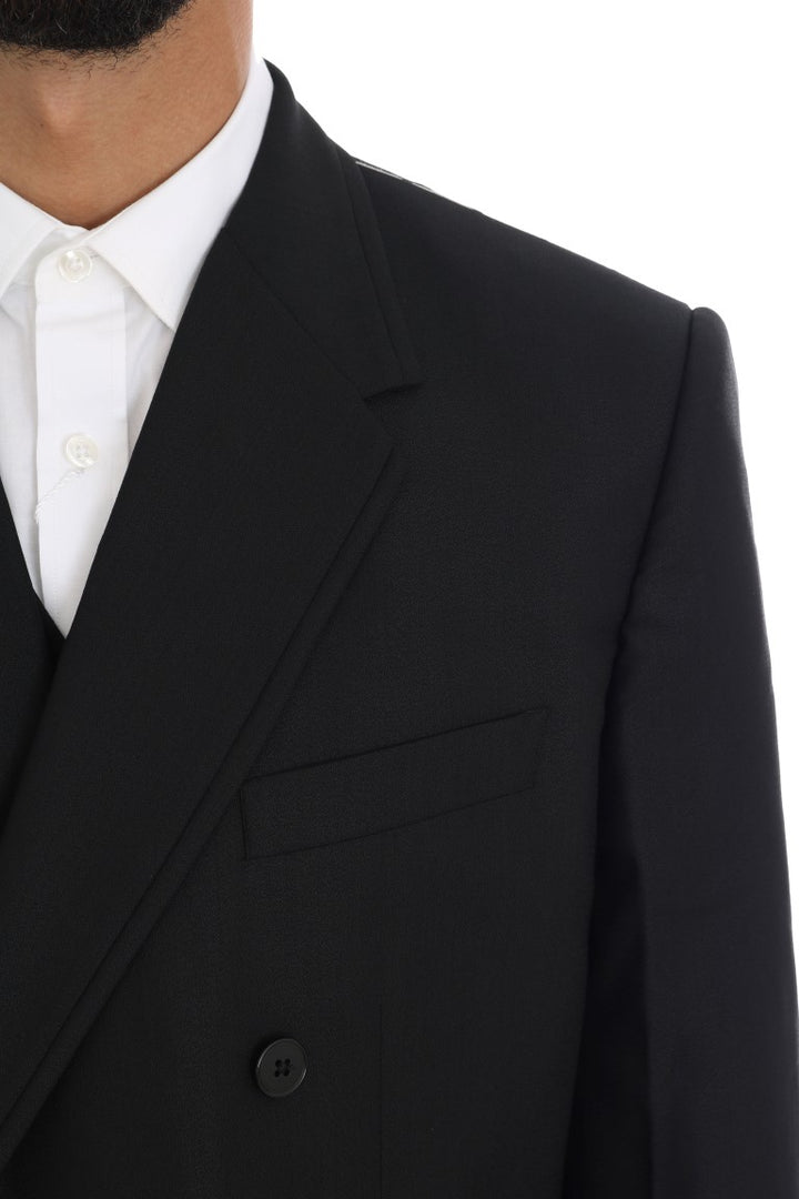 Dolce & Gabbana Elegant Black Wool Three-Piece Suit