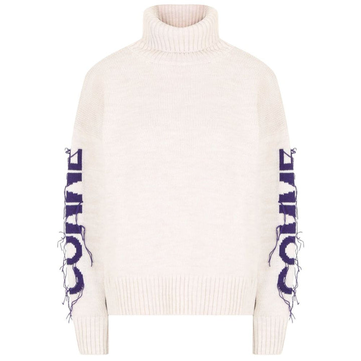 Comme Des Fuckdown Beige Acrylic Sweater