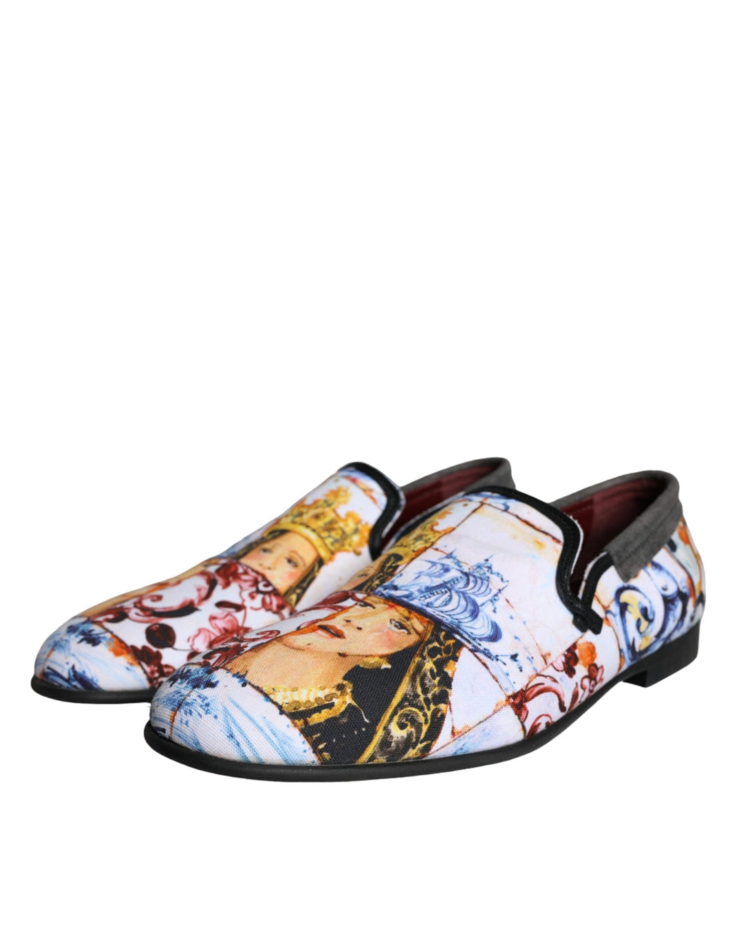 Dolce & Gabbana Multicolor Madonna Majolica Amalfi Men Loafers Shoes