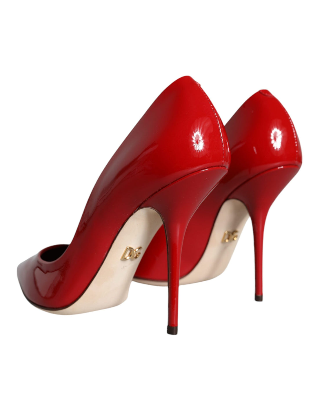 Dolce & Gabbana Red Patent Leather High Heels Pumps Shoes