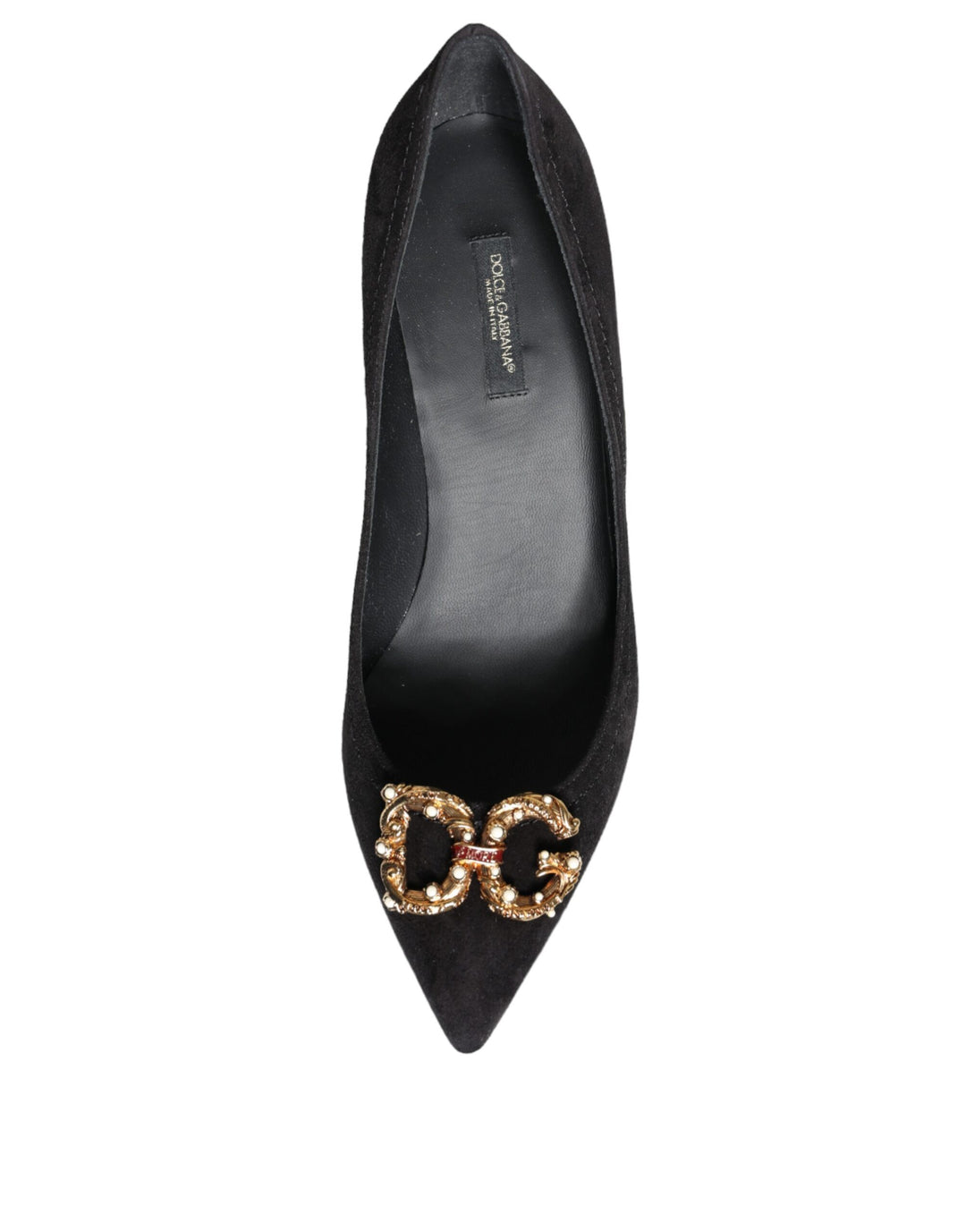 Dolce & Gabbana Black Amore Suede Bellucci Heels Pumps Shoes