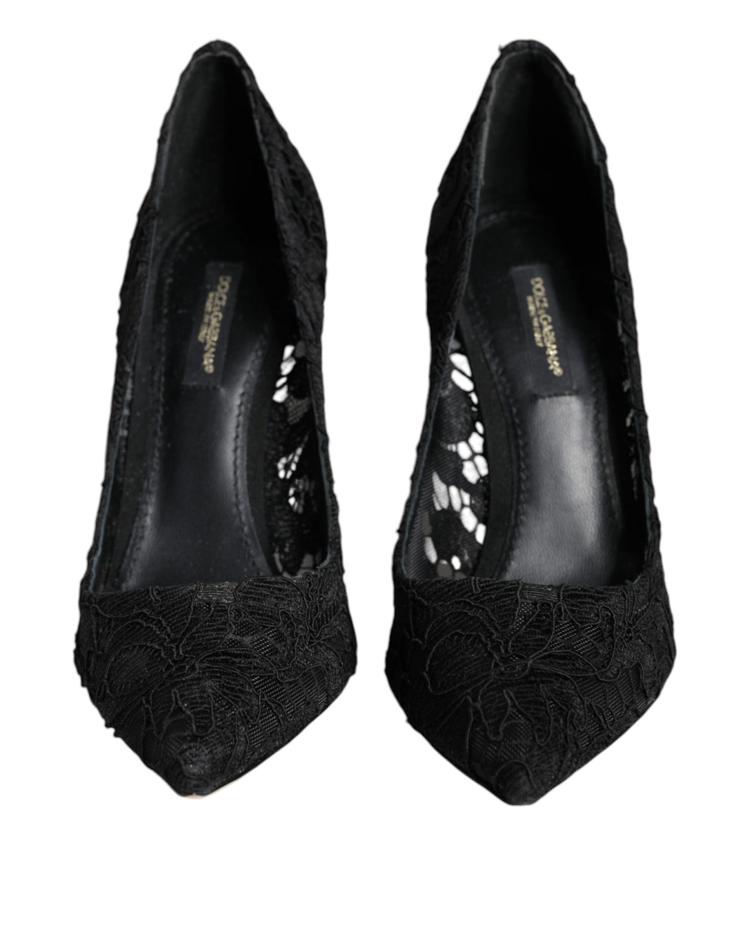 Dolce & Gabbana Black Taormina Lace Bellucci Pumps Shoes