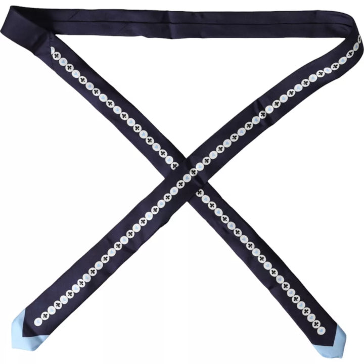 Dolce & Gabbana Blue Card Deck Symbols Adjustable Tie